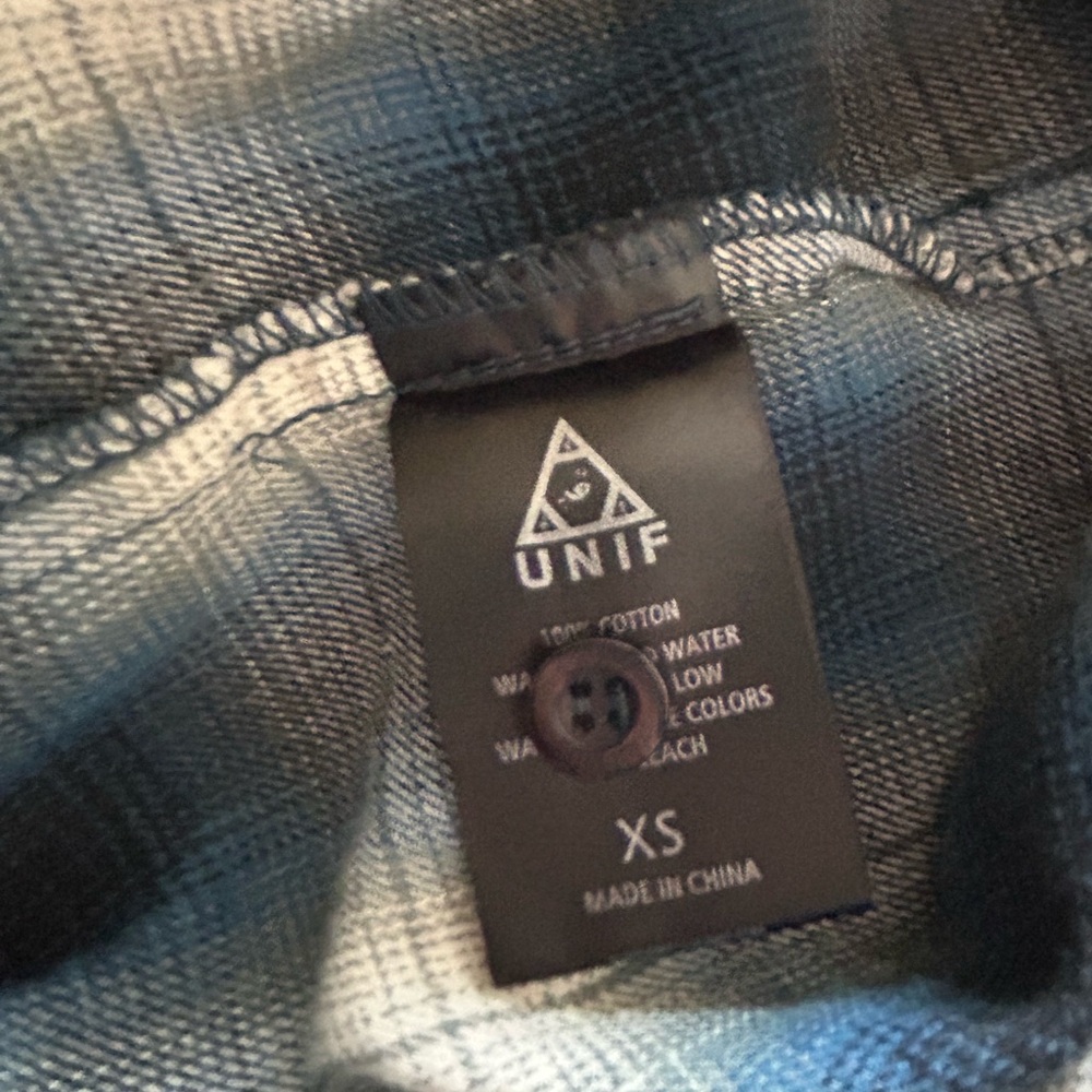 Unif Oversized Plaid Open-Shoulder Top - image 5